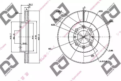 Тормозной диск DJ PARTS BD1045